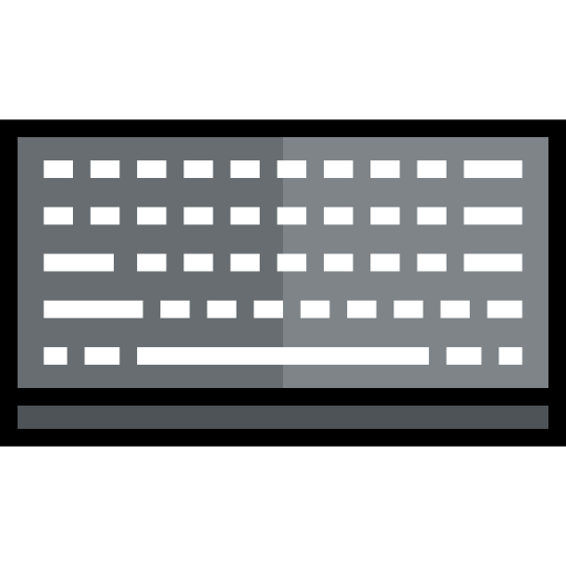 teclado Detailed Straight Lineal color icono