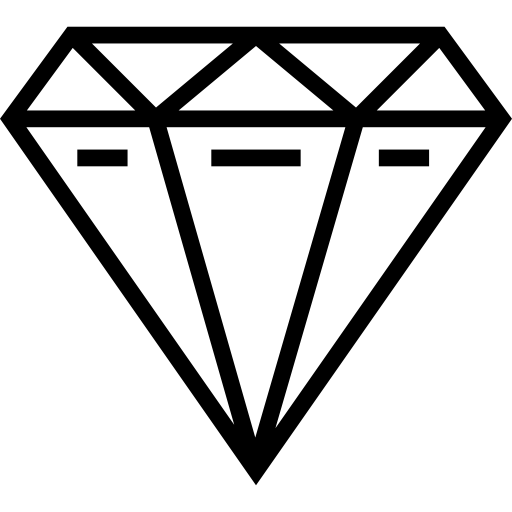 diament Detailed Straight Lineal ikona