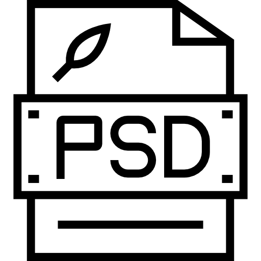 psd Detailed Straight Lineal icon