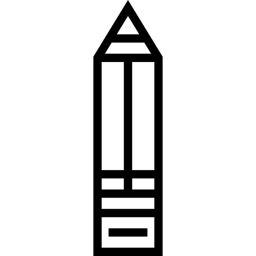 matita Detailed Straight Lineal icona