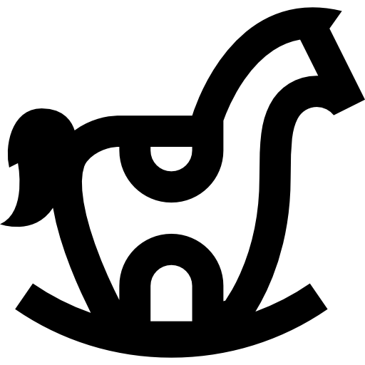 koń na biegunach Basic Straight Lineal ikona