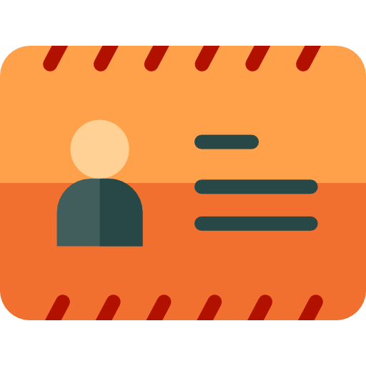 tarjeta de identificación Special Flat icono