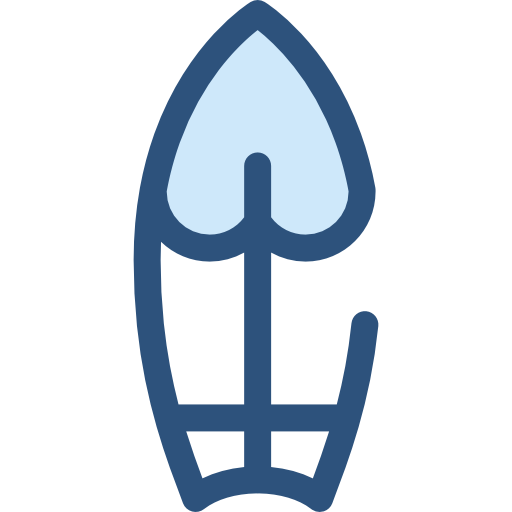 Surfboard Monochrome Blue icon