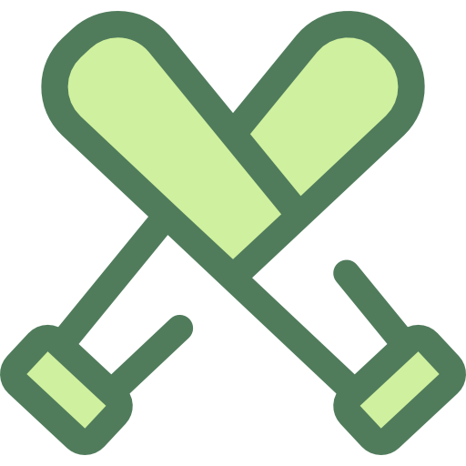 Baseball bat Monochrome Green icon