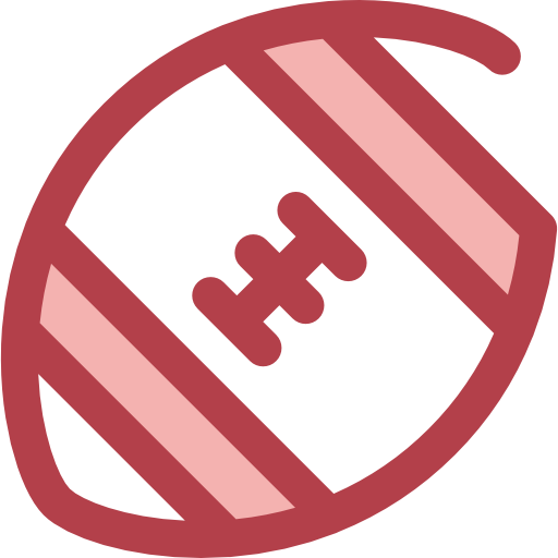 American football Monochrome Red icon