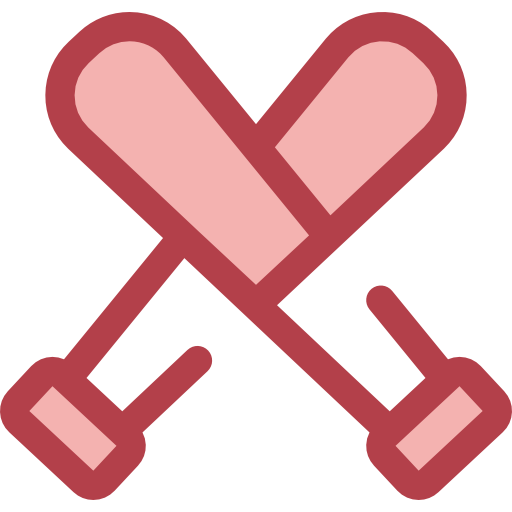 Baseball bat Monochrome Red icon