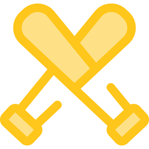 mazza da baseball Monochrome Yellow icona