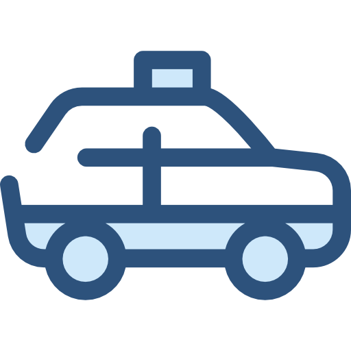 taxi Monochrome Blue icon