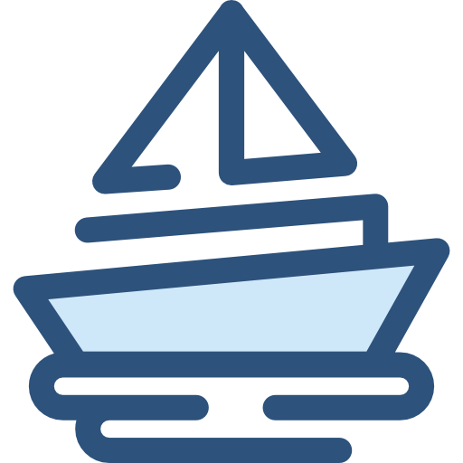 Ship Monochrome Blue icon