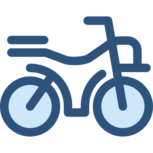 Motorcycle Monochrome Blue icon