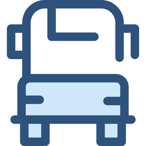 Ônibus Monochrome Blue Ícone