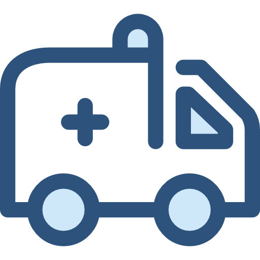 Ambulance Monochrome Blue icon