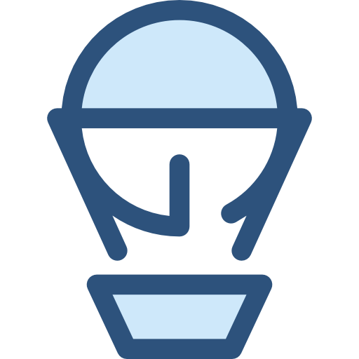 globo aerostático Monochrome Blue icono