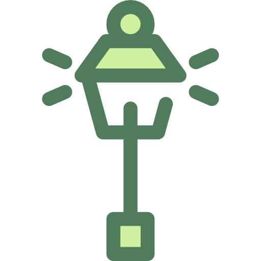 straatlantaarn Monochrome Green icoon