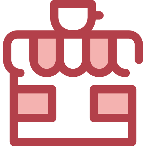 カフェ Monochrome Red icon