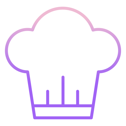 sombrero de cocinero Icongeek26 Outline Gradient icono
