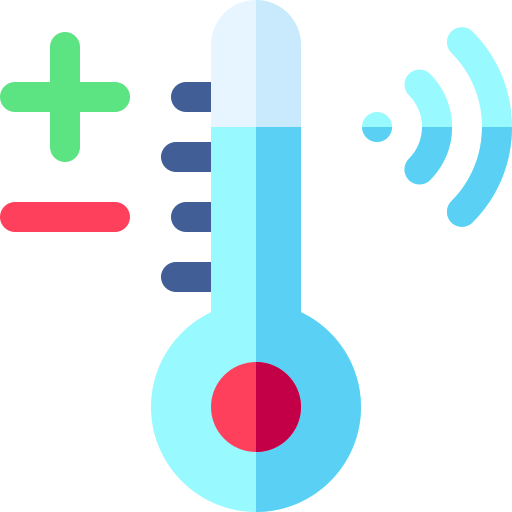 temperatura inteligente Basic Rounded Flat icono