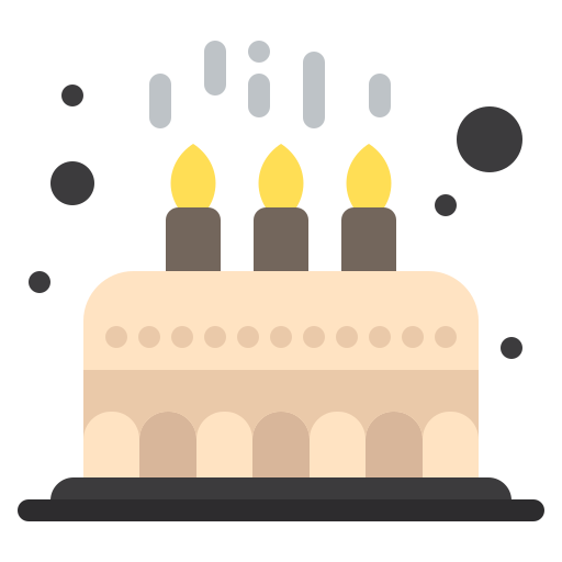 Торт на день рождения Flatart Icons Flat иконка