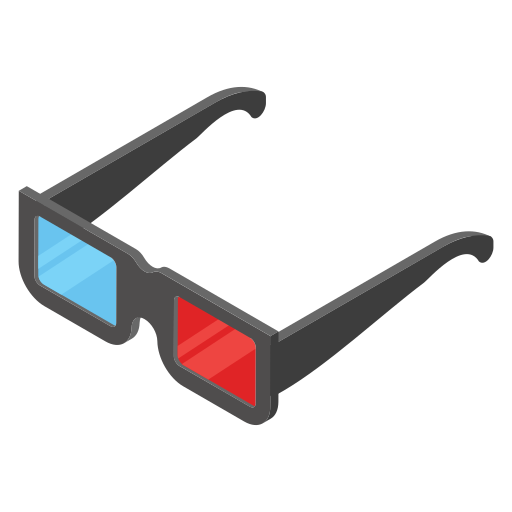 okulary 3d Generic Isometric ikona
