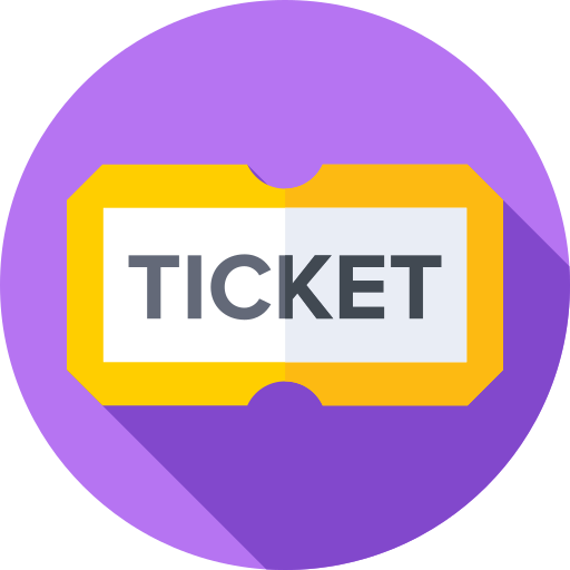 Ticket Flat Circular Flat icon