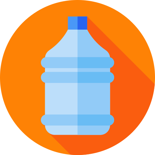 Бутылка с водой Flat Circular Flat иконка