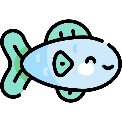 Рыба Kawaii Lineal color иконка