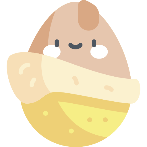 czekoladowe jajko Kawaii Flat ikona