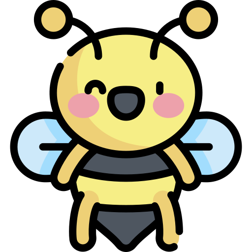 Пчела Kawaii Lineal color иконка