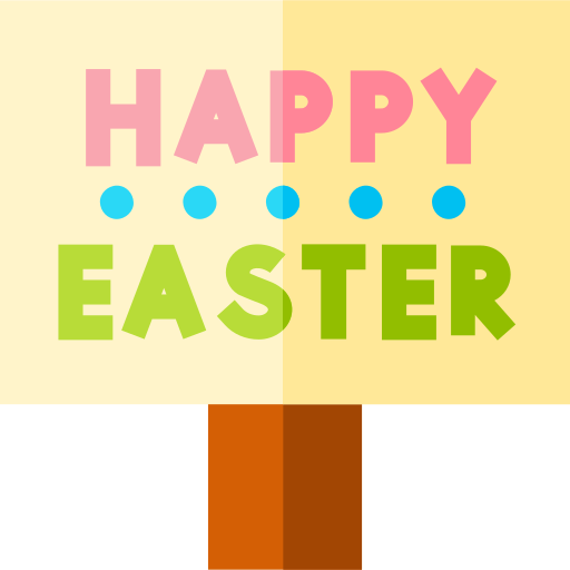 Happy easter Basic Straight Flat icon