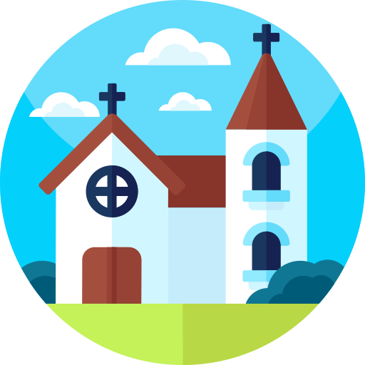 kościół Geometric Flat Circular Flat ikona