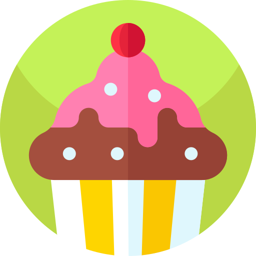 Cupcake Geometric Flat Circular Flat icon