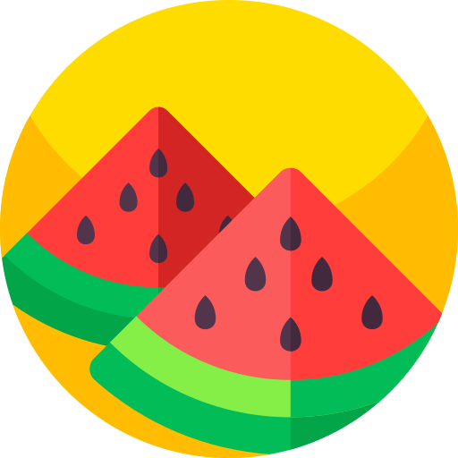 watermeloen Geometric Flat Circular Flat icoon