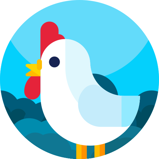 pollo Geometric Flat Circular Flat icono