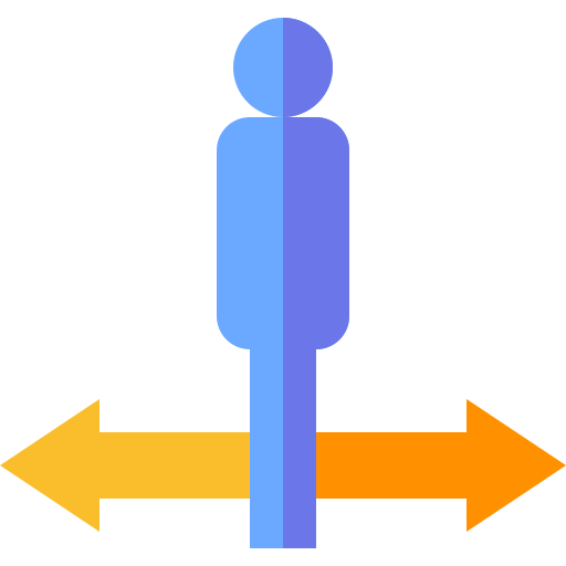 il processo decisionale Basic Straight Flat icona