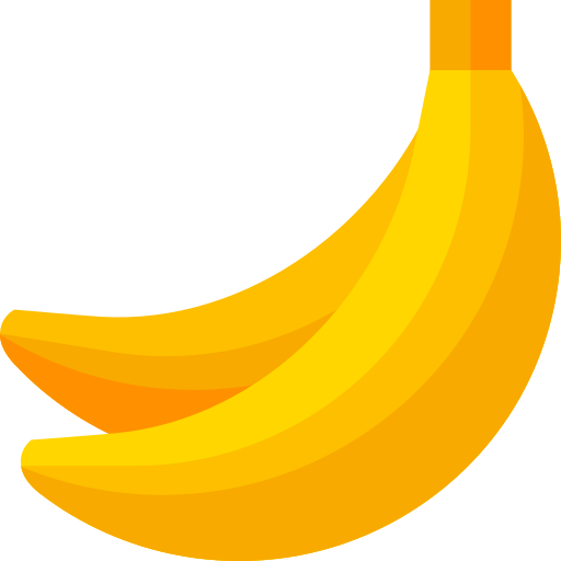 bananas Basic Straight Flat Ícone