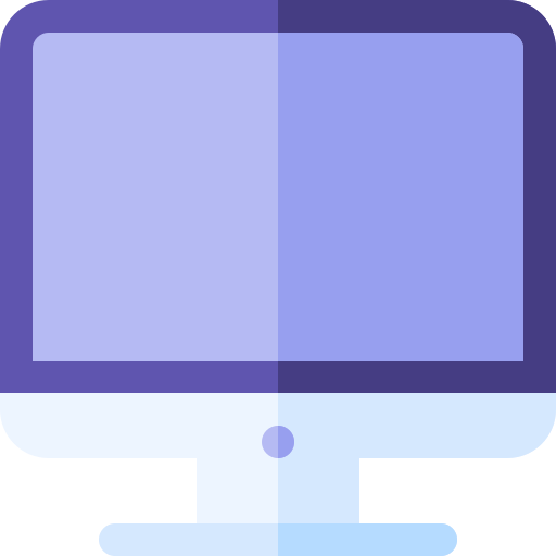 ordinateur Basic Rounded Flat Icône