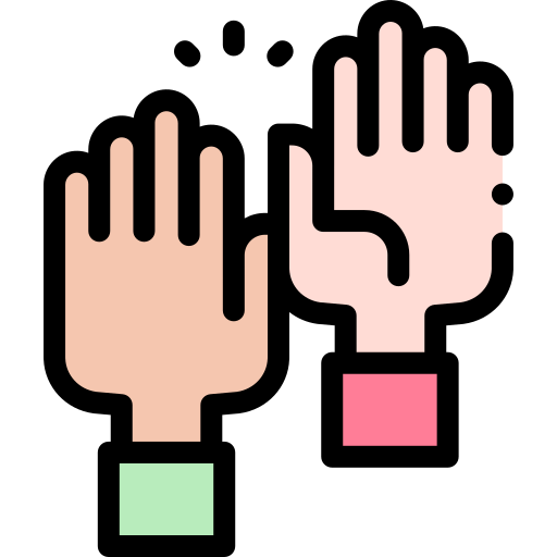 High five Detailed Rounded Lineal color icon