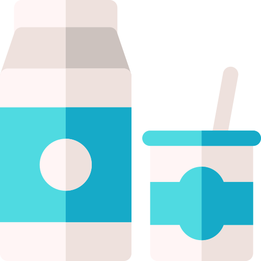 productos lácteos Basic Rounded Flat icono