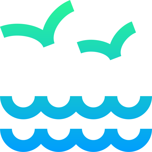 Sea Super Basic Straight Gradient icon