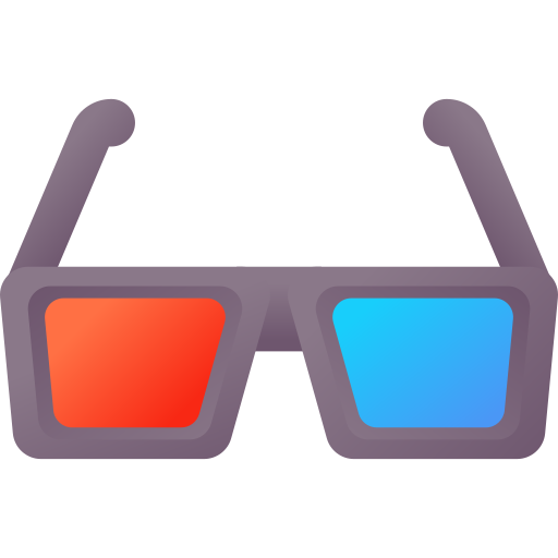 3d 안경 3D Color icon