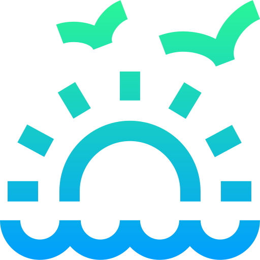 Sea Super Basic Straight Gradient icon