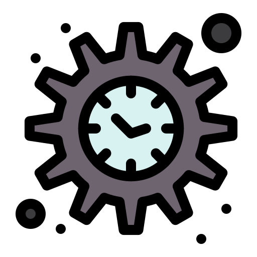 Time management Flatart Icons Lineal Color icon
