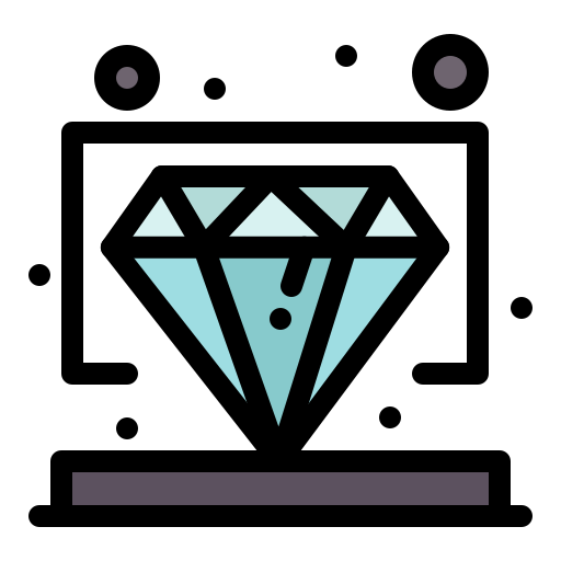 diamant Flatart Icons Lineal Color icon