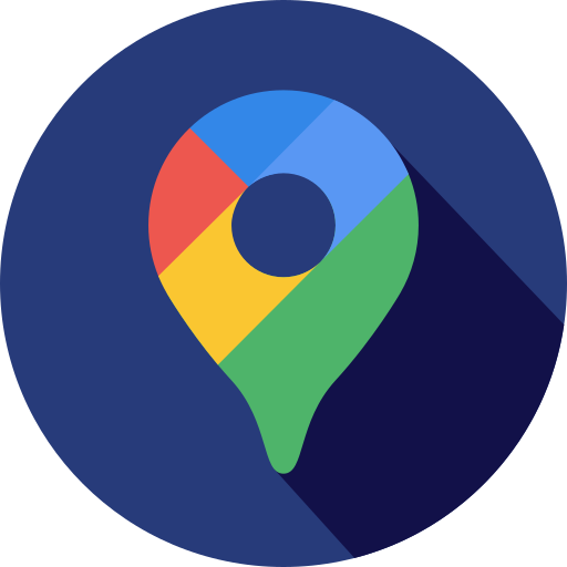 mapy google Flat Circular Flat ikona