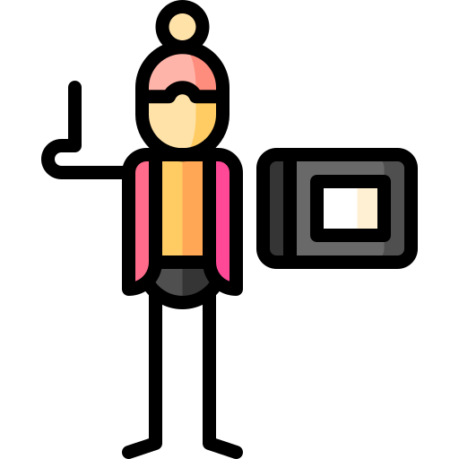 grafikdesigner Puppet Characters Lineal Color icon