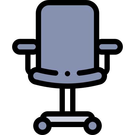 sedia da ufficio Detailed Rounded Lineal color icona
