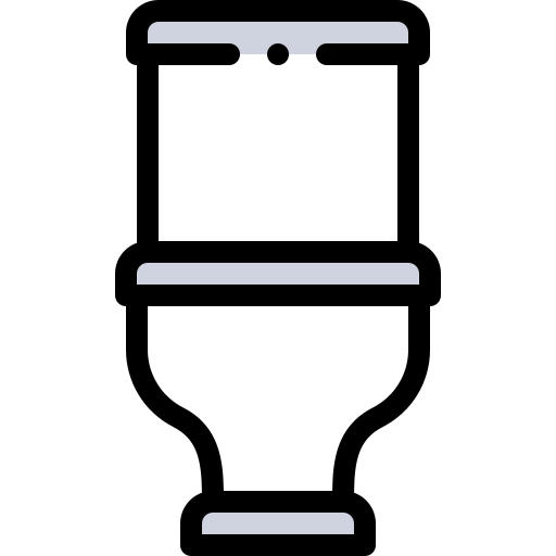 Toilet Detailed Rounded Lineal color icon