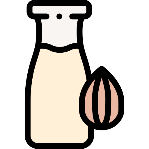 Almond milk Detailed Rounded Lineal color icon