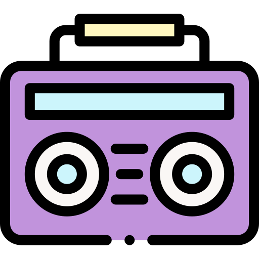 boombox Detailed Rounded Lineal color Ícone