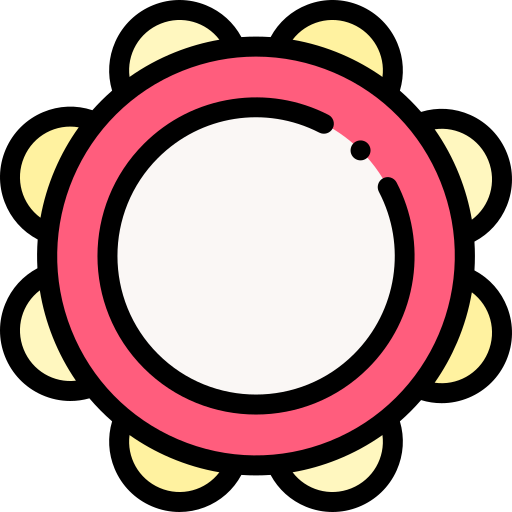 タンバリン Detailed Rounded Lineal color icon